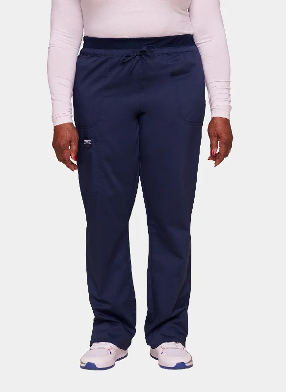 Cherokee WW Revolution Mid Rise Tapered Leg Drawstring Scrub Trousers WWE105 - Navy Trousers Floral Bohemian Cherokee WW Revolution Mid Rise Tapered Leg Drawstring Scrub Trousers WWE105 - Navy Trousers Floral Bohemian