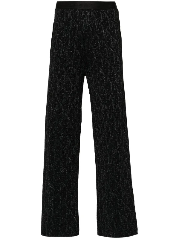 knitted flared trousers Trousers cozy soft