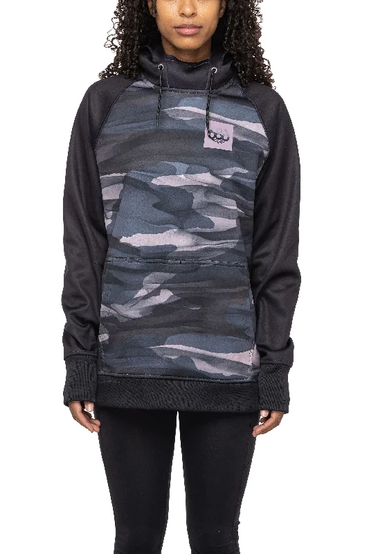 686 Women's Bonded Fleece Pullover Hoodie Dusty Orchid Waterland Camo Angora Wool Cozy 686 Women's Bonded Fleece Pullover Hoodie Dusty Orchid Waterland Camo Angora Wool Cozy