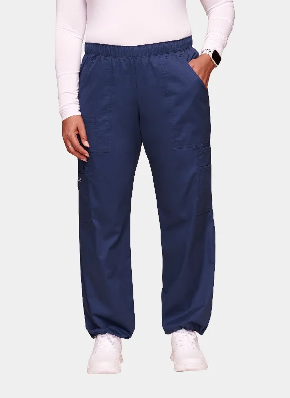Cherokee Core Stretch Mid Rise Pull-On Cargo Scrub Trousers WWE4005 - Navy Trousers Trousers Formal Cherokee Core Stretch Mid Rise Pull-On Cargo Scrub Trousers WWE4005 - Navy Trousers Trousers Formal