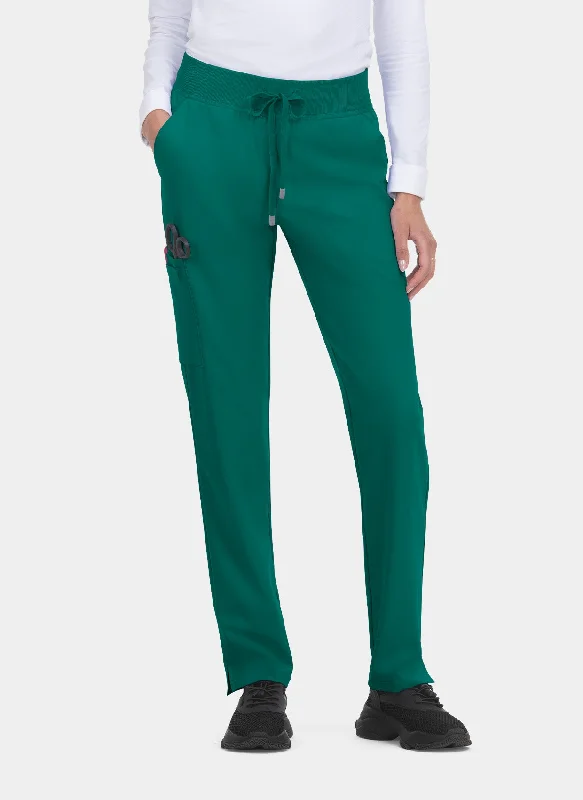 Koi Cureology Atria Scrub Trousers - Hunter High Waist Slim Fit Ankle Length