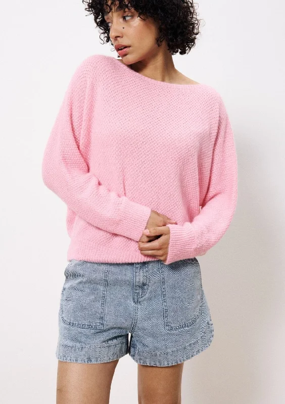 SYLVIE LIGHT PINK SWEATER | FRNCH Fitted Slim Tailored
