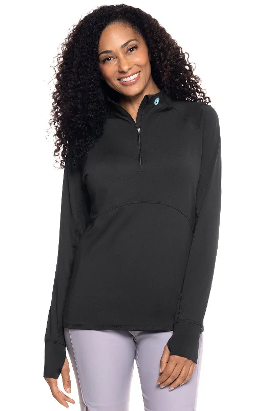 Women's Match Play Golf Pullover  | Black Short Sleeve Top
