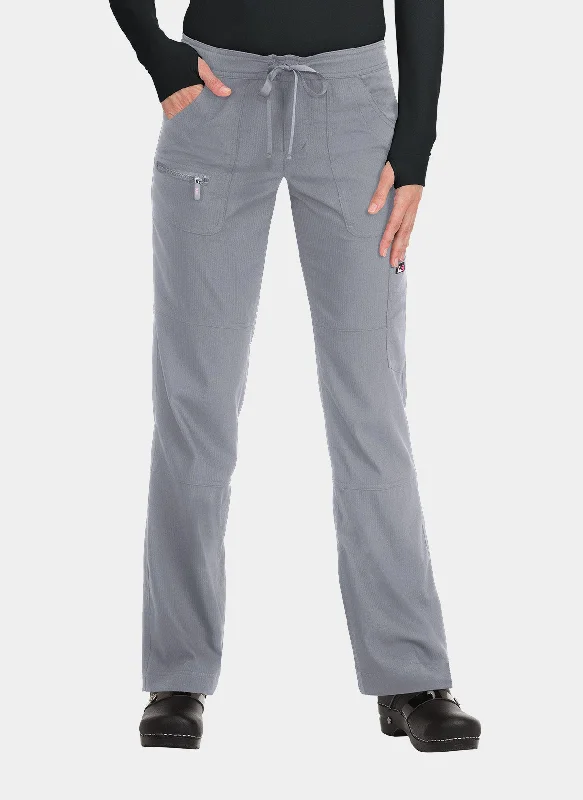 Koi Lite Peace Scrub Trousers - Platinum Grey Chinos Cotton Straight Leg