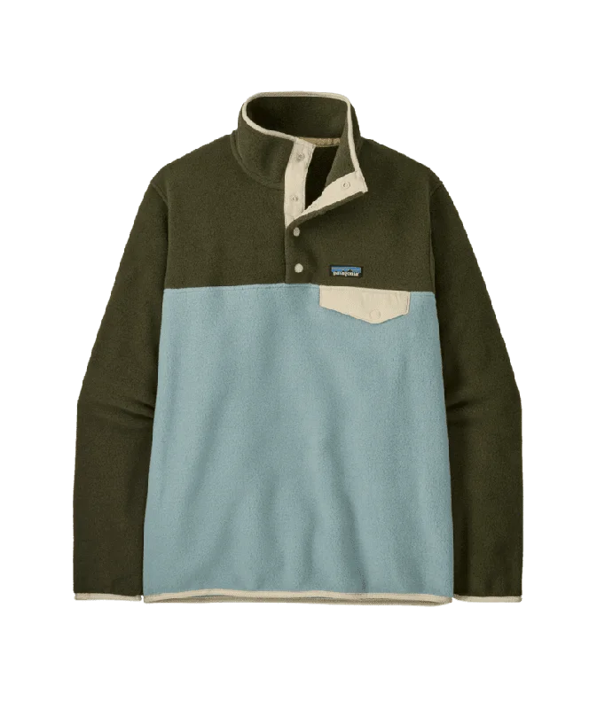 PATAGONIA Women's Synchilla Snap-T Fleece Pullover Crewneck Thermal Blue Flare Sleeve Stylish