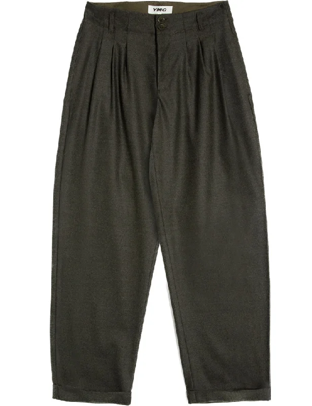 YMC Keaton Trousers Olive Green Trousers Harem Relaxed Fit