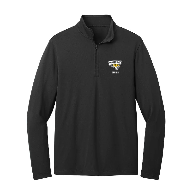 Towson - NCAA Women's Gymnastics : Chelsey Dennis - Lightweight Quarter Zip Jacket Chenille Fabric Brocade Fabric Lace Fabric