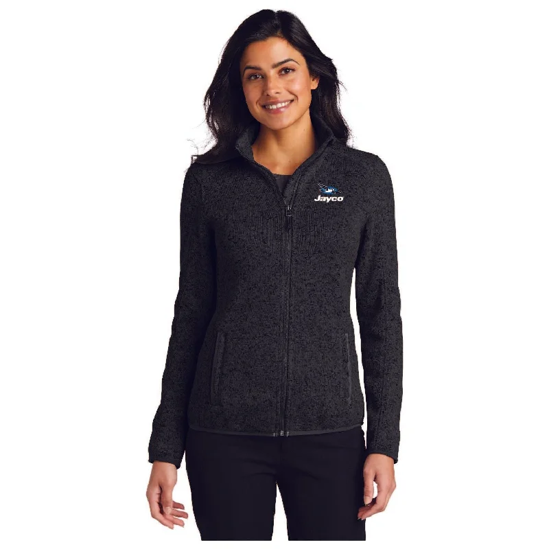 Port Authority® Ladies Sweater Fleece Jacket - L232 Anti-Pilling Anti-Shrink Durable Port Authority® Ladies Sweater Fleece Jacket - L232 Anti-Pilling Anti-Shrink Durable