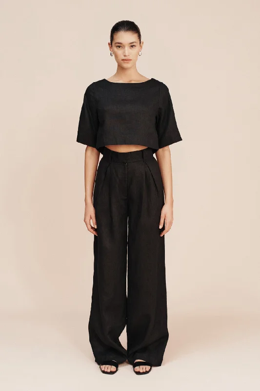 Presley Trouser - Black Trousers Denim Blue