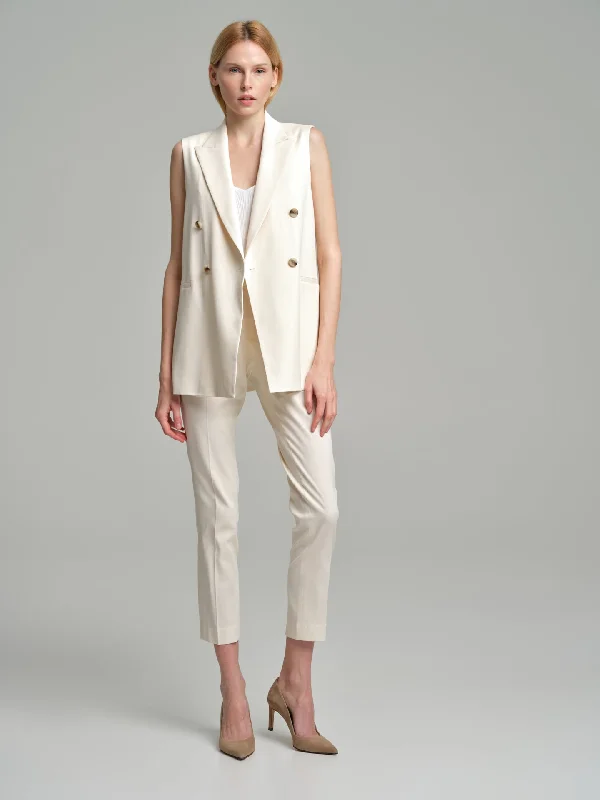 Slim fit creased high waist trousers Trousers Leisure Comfortable