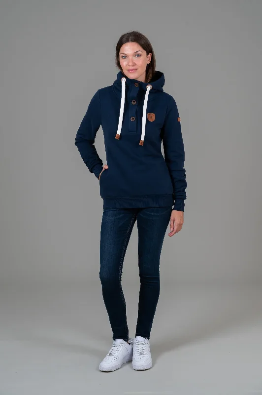 Jas Button Front Pullover [Oxford Blue-5160] Crew Neck Wool
