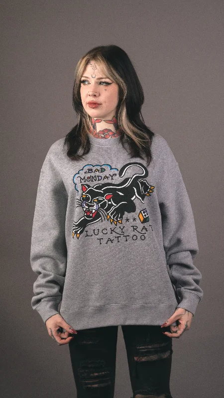 Harry Steez Panther Sweater / Front Print Spandex Rayon Corduroy