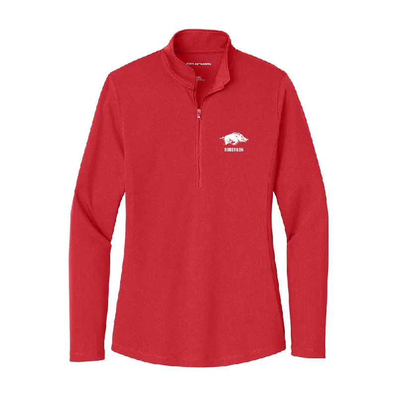Arkansas - NCAA Women's Gymnastics : Joscelyn Roberson - Women's Lightweight Quarter Zip Jacket Welt Pockets Slit Pockets Flap Pockets