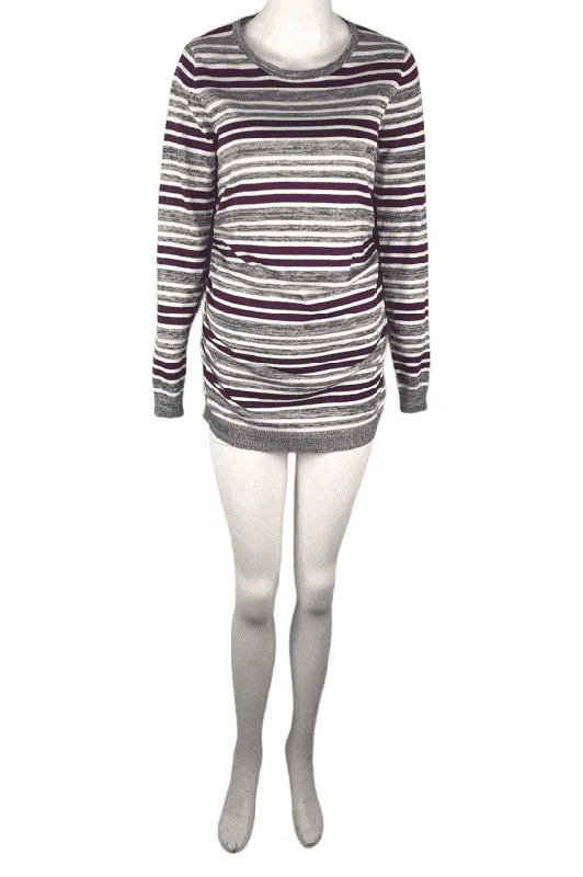 Pina Rossi women's purple and gray maternity sweater size S Open Front Closed Front Wrap Front Pina Rossi women's purple and gray maternity sweater size S Open Front Closed Front Wrap Front