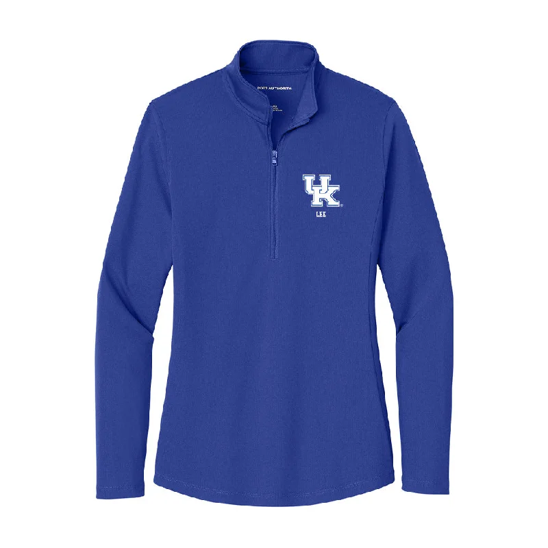 Kentucky - NCAA Women's Gymnastics : Sharon Lee - Women's Lightweight Quarter Zip Jacket Stand-Up Collar Roll-Neck Collar Turtle Neck Kentucky - NCAA Women's Gymnastics : Sharon Lee - Women's Lightweight Quarter Zip Jacket Stand-Up Collar Roll-Neck Collar Turtle Neck