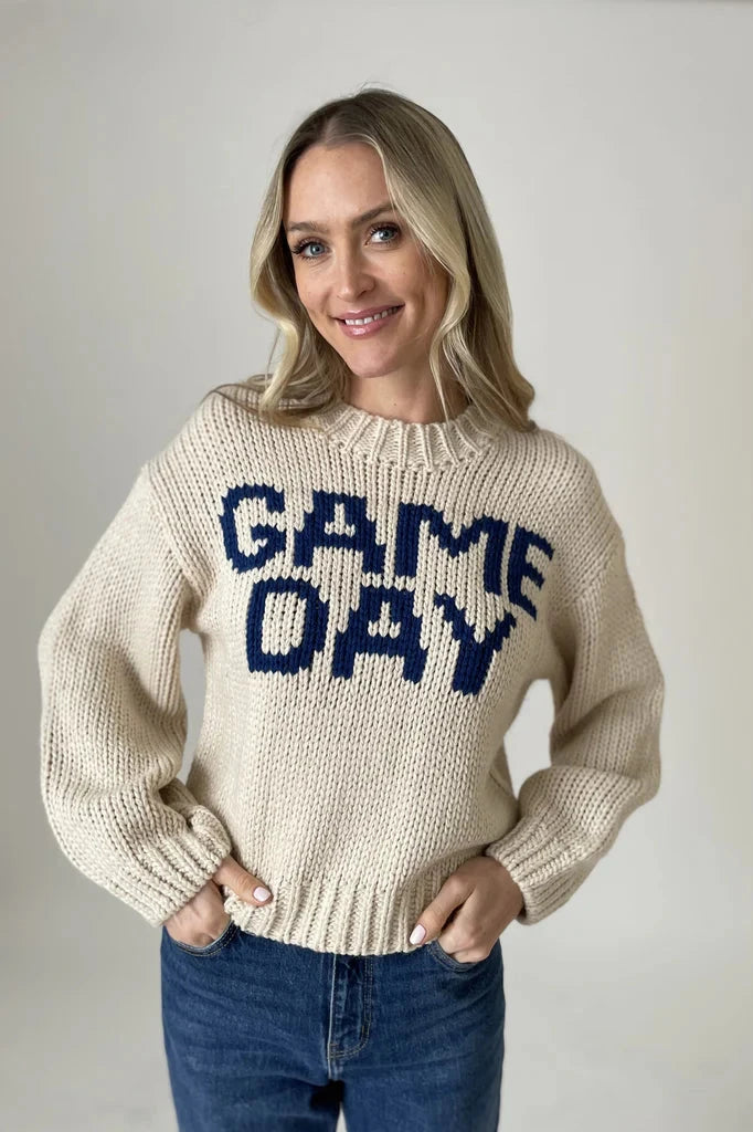 Game Day Sweater [Taupe-SF0515] Boat Neck Shawl Collar Notched Collar