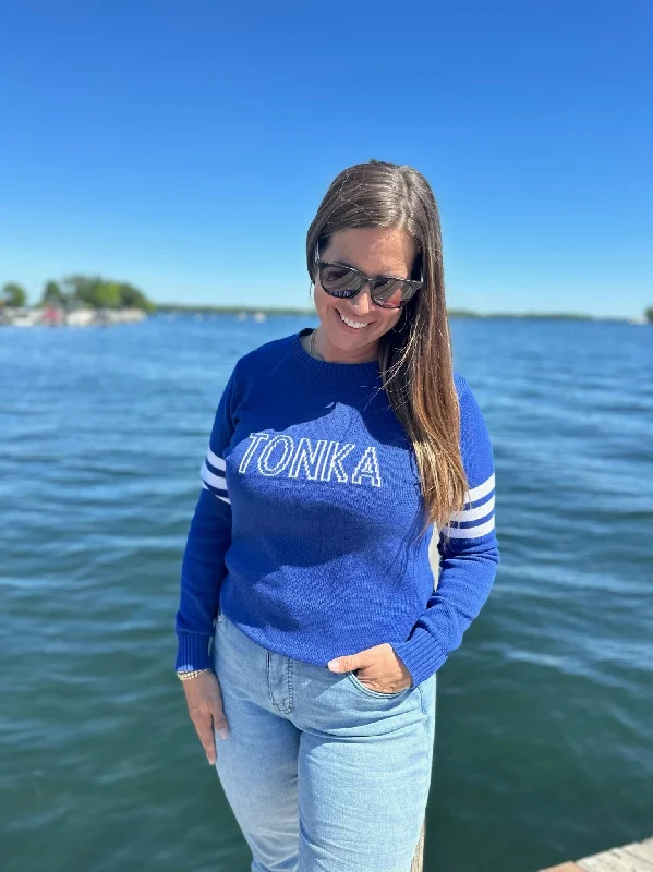 Tonka Sweater [Royal Blue] Collared Crew Neck Turtle Neck