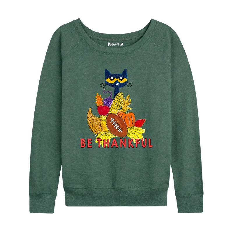 PTC Thankful Womens French Terry Pullover Keyhole Neck Pullover