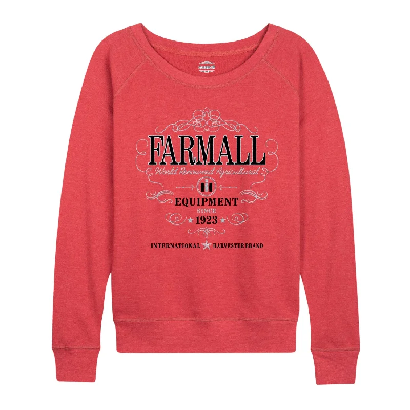 Farmall Equipment Womens French Terry Pullover Wide Sleeve Pullover
