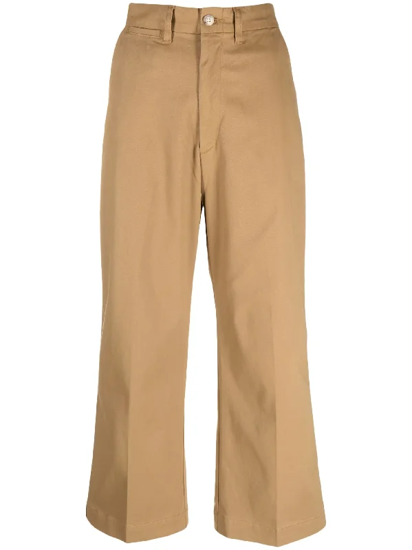 high-waisted cropped trousers Trousers Party Sparkling