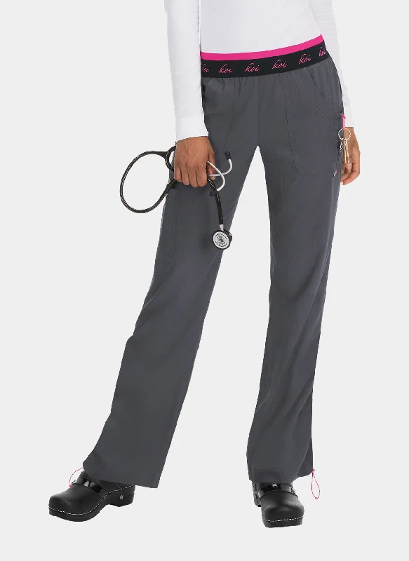 Koi Lite Spirit Scrub Trousers - Charcoal Trousers Tapered Slim Fit