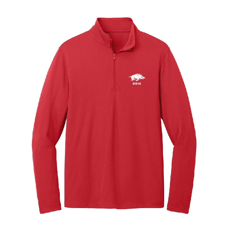 Arkansas - NCAA Women's Gymnastics : Reese Drotar - Lightweight Quarter Zip Jacket Herringbone Jacket Houndstooth Jacket Plaid Jacket