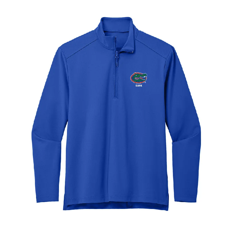 Florida - NCAA Women's Gymnastics : Taylor Clark - Premium Quarter Zip Jacket One-Shoulder Jacket Off-the-Shoulder Jacket Asymmetrical Jacket