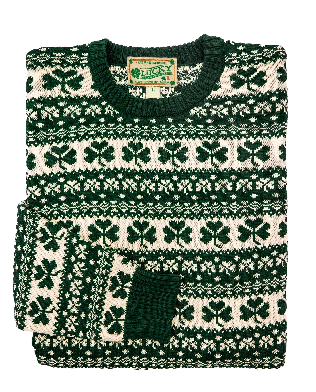 The Shamrock Knit Sweater Ribbed Striped Patterned