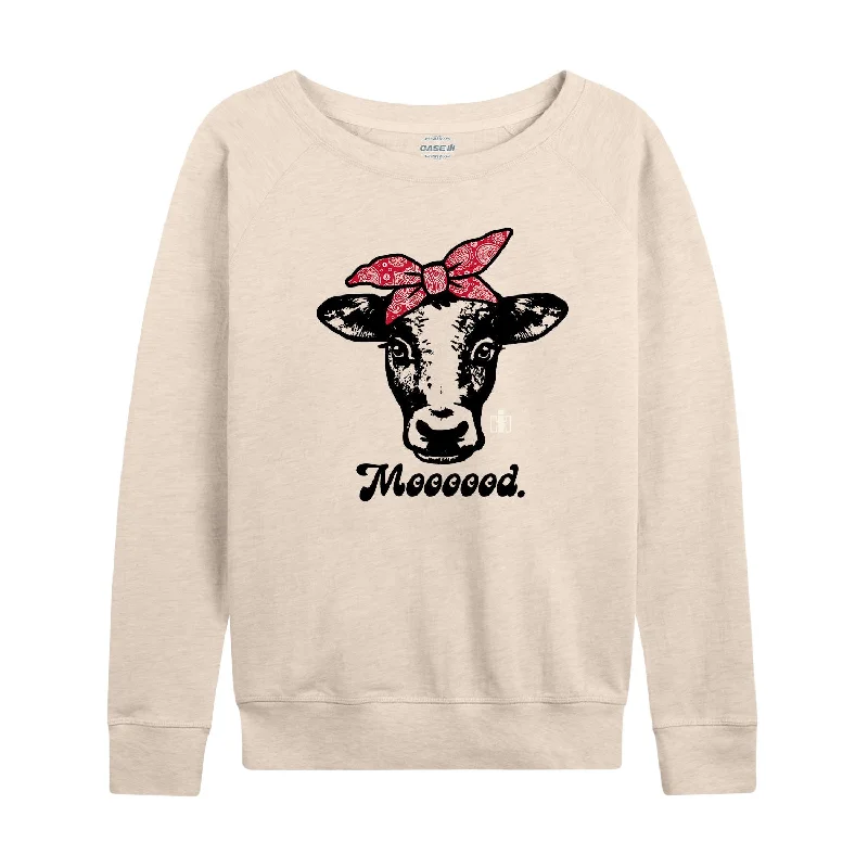 Mood Cow IH Womens French Terry Pullover Halter Neck Top