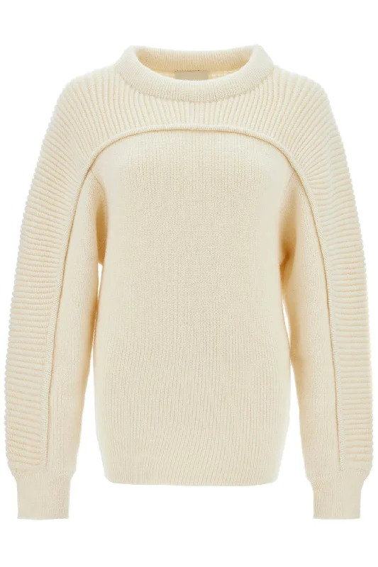 Two-tone Hoby Pullover Jewel Neck Pullover