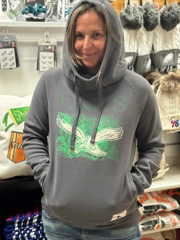 Eagles throwback ladies funnel neck pullover 2.0 Short Sleeve Top