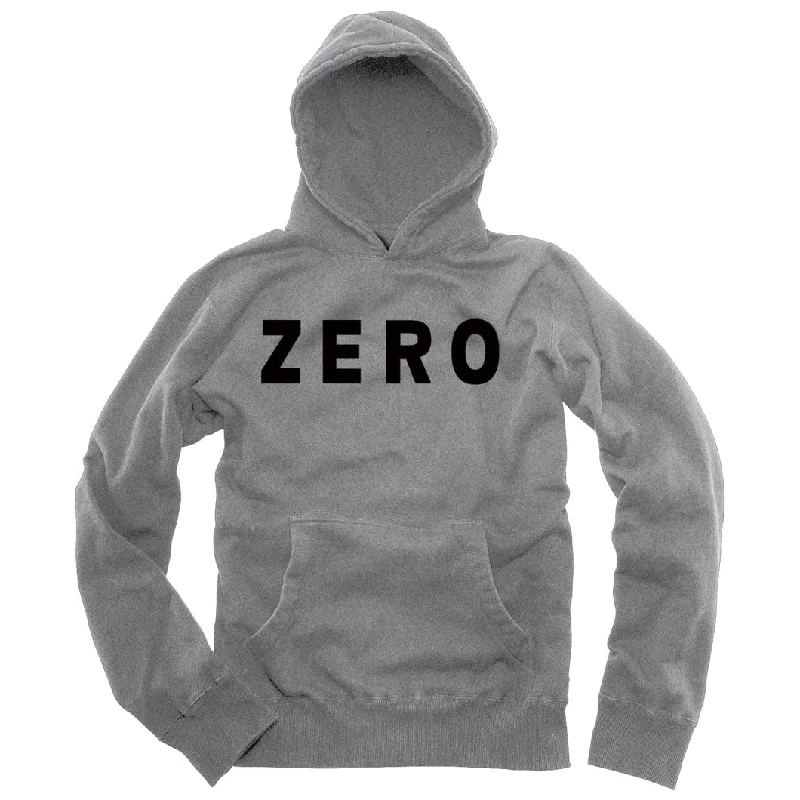 Zero Army Pullover Hoodie Heather Grey Zipper Front Cardigan