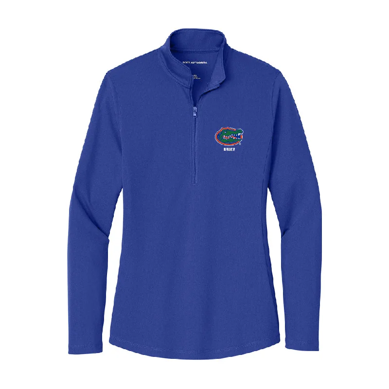 Florida - NCAA Women's Gymnastics : Lily Bruce - Women's Lightweight Quarter Zip Jacket Wool Jacket Cashmere Jacket Tweed Jacket