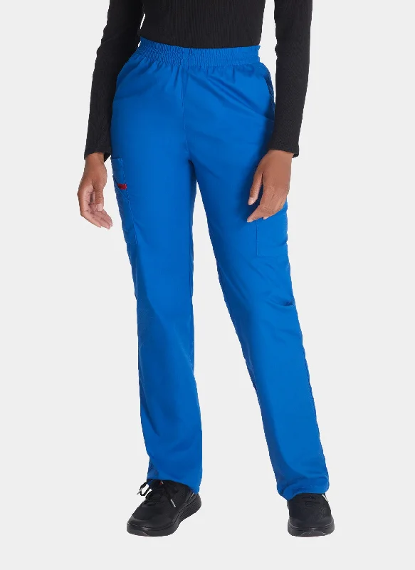Dickies EDS Signature Ladies Natural Rise Tapered Leg Pull-On Scrub Trousers DKE86106 - Royal Trousers Spring Floral