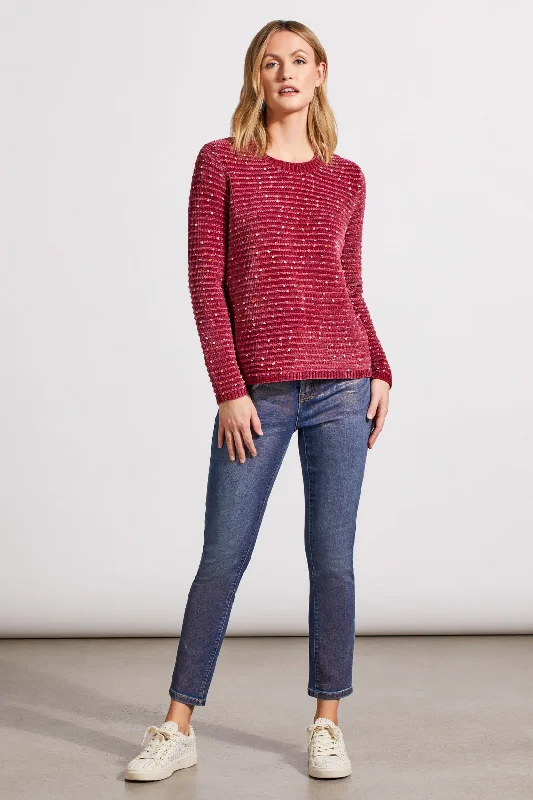 Crewneck Sweater [Port Wine-7564O] Front Pockets Side Pockets Patch Pockets