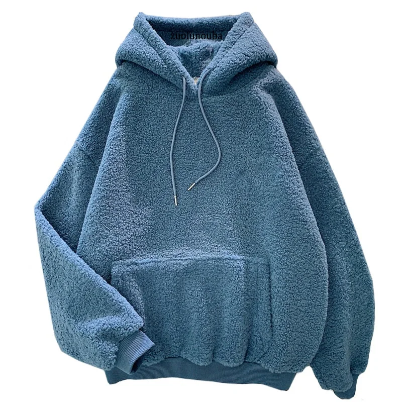 Women's Oversized Soft Cotton & Microfiber Pullover Hoodie High Neck Pullover
