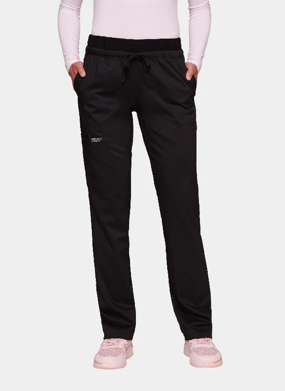 Cherokee WW Revolution Mid Rise Tapered Leg Drawstring Scrub Trousers WWE105 - Black Trousers Striped Patterned Cherokee WW Revolution Mid Rise Tapered Leg Drawstring Scrub Trousers WWE105 - Black Trousers Striped Patterned