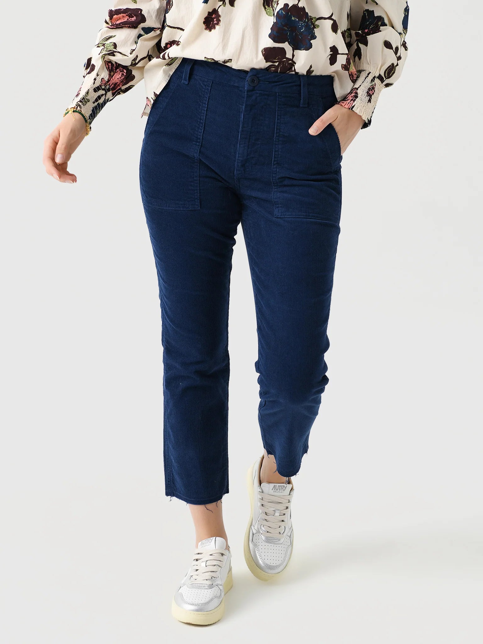 Corduroy Easy Army Trouser - Neptune Trousers Print Floral
