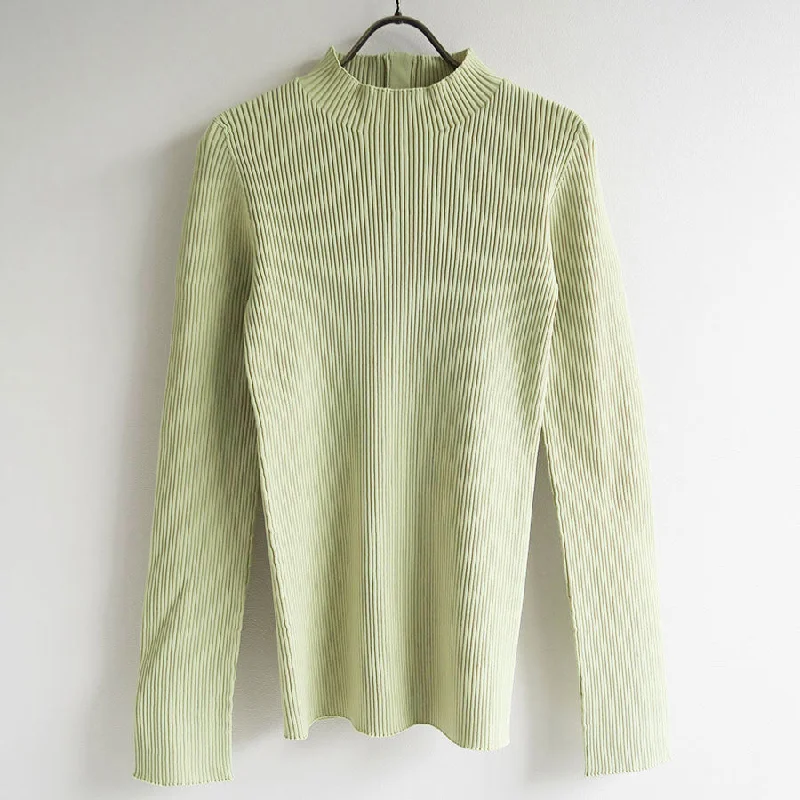 【IIROT/イロット】<br>Eco-pullover Knit <br>025-024-KT69 Ruffled Neck Pullover
