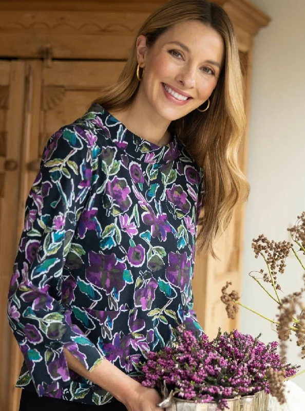Iris Pullover [Black-74321] Three Quarter Sleeve