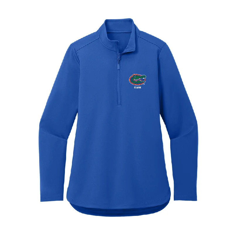 Florida - NCAA Women's Gymnastics : Taylor Clark - Women's Premium Quarter Zip Jacket Collared Jacket Crew Neck Jacket Turtle Neck Jacket