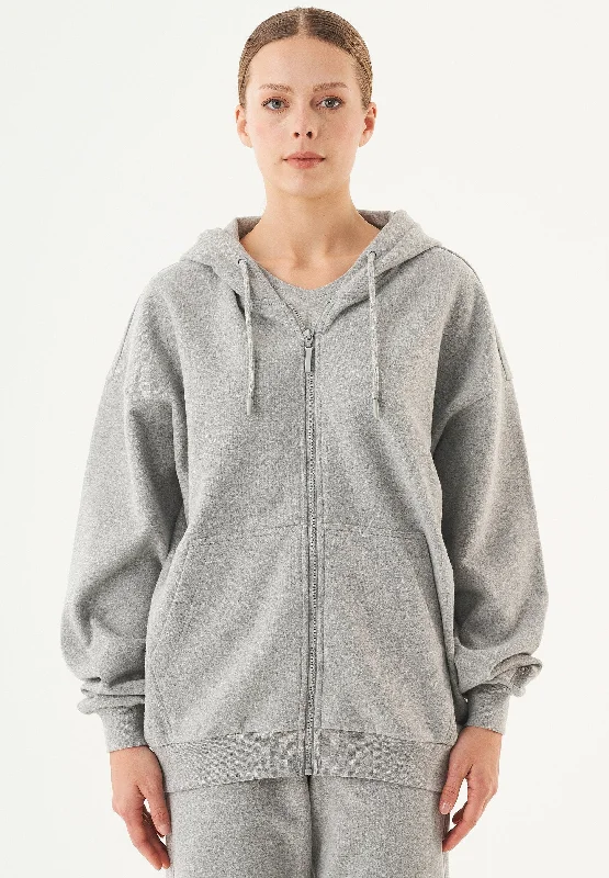 Jale Soft Touch Organic Cotton Sweat Jacket Grey Melange Striped Jacket Polka Dot Jacket Floral Jacket