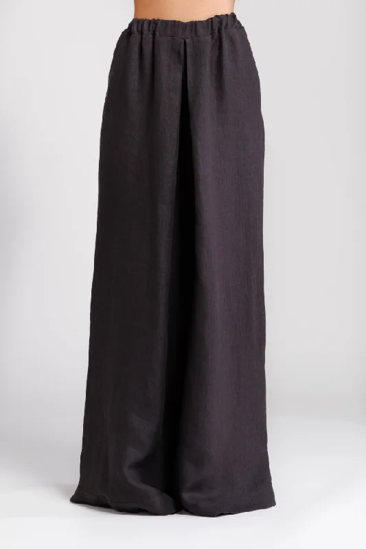Palazzo trousers in black hemp Trousers Vintage Classic