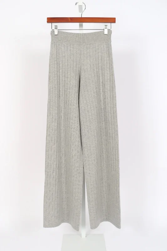 Katrina Trousers - Dove Grey Trousers Flared Retro