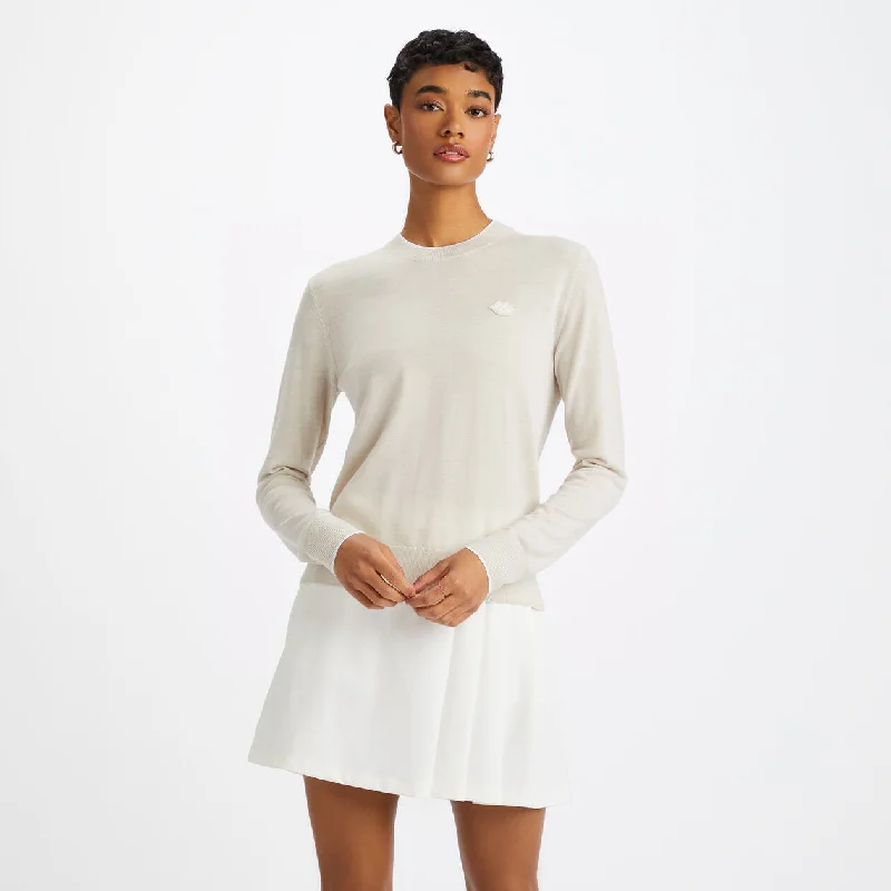 G/FORE 23SS WOMEN MOTHER GOLFER MERINO WOOL CREWNECK SWEATER Open Front Closed Front Wrap Front G/FORE 23SS WOMEN MOTHER GOLFER MERINO WOOL CREWNECK SWEATER Open Front Closed Front Wrap Front