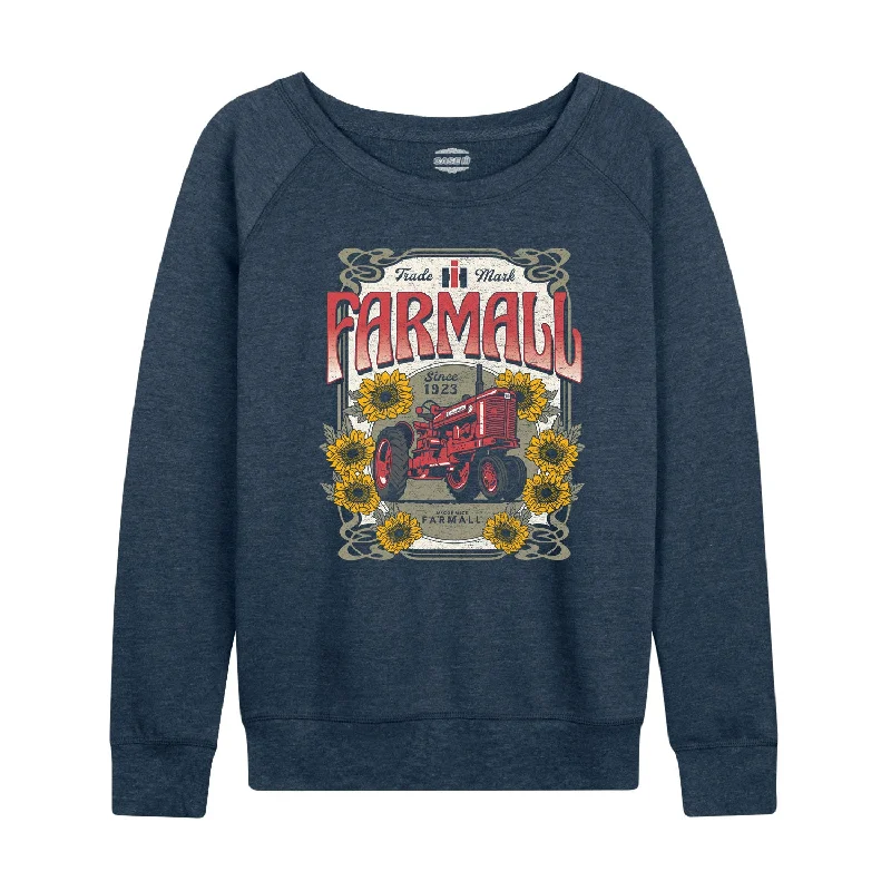 Farmall Vintage Poster Style Womens French Terry Pullover Tapered Sleeve Pullover