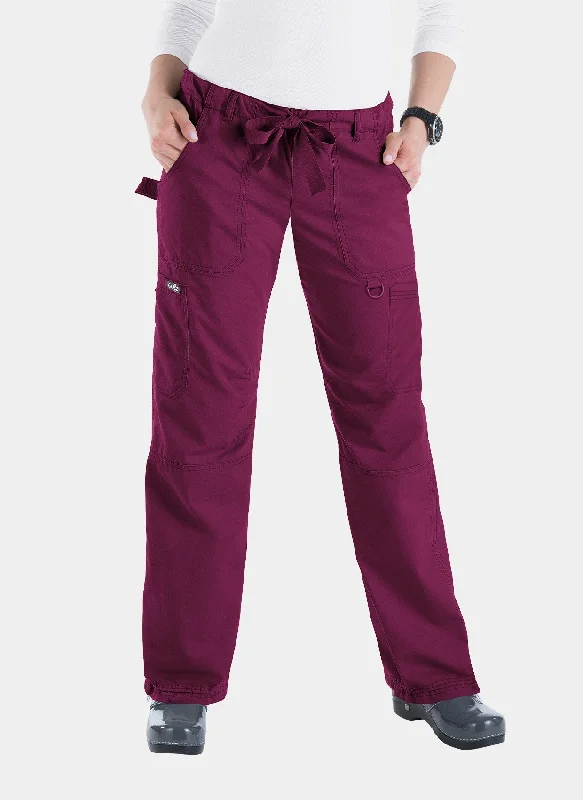 Koi Classics Lindsey Scrub Trousers - Wine Trousers practical easy-care