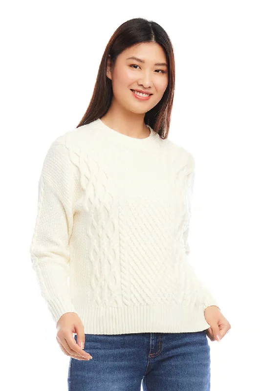 Cable Knit Sweater [CRE-3L89744] Stylish Fashionable Trendy