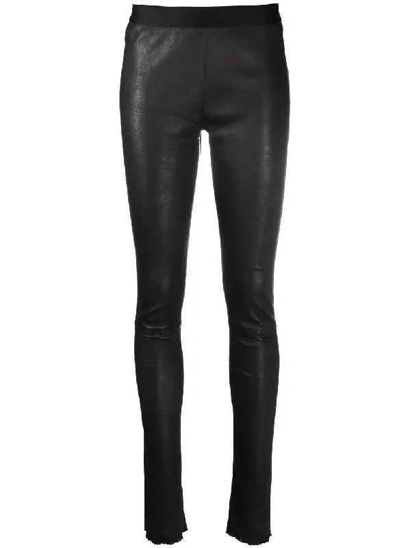 ANN DEMEULEMEESTER lambskin stretch-waistband trousers Trousers luxurious high-end