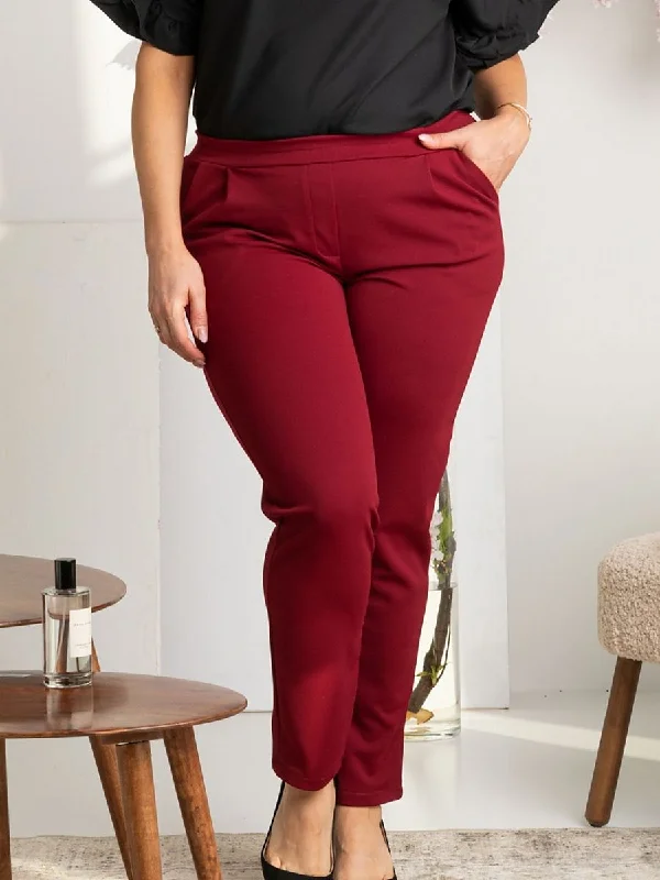 Plus size Trousers Karko Trousers Bridal Satin